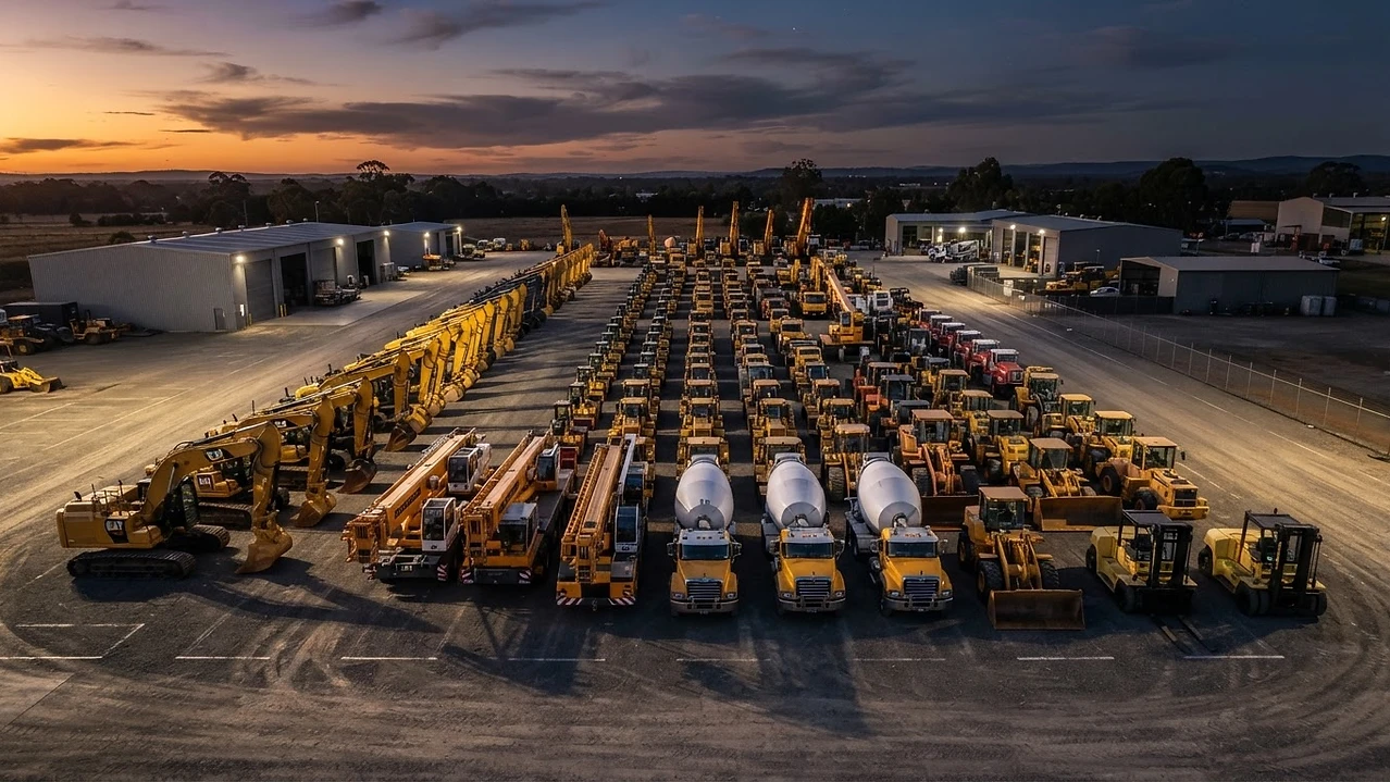Heavy construction equipment fleet